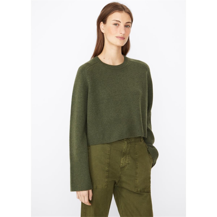 KULE 큘 THE CLEO CROPPED SWEATER - OLIVE