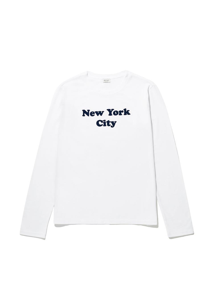 KULE 큘 THE MODERN LONG NYC T-SHIRT - WHITE