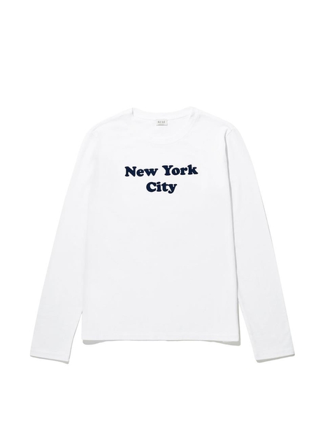 KULE 큘 THE MODERN LONG NYC T-SHIRT - WHITE