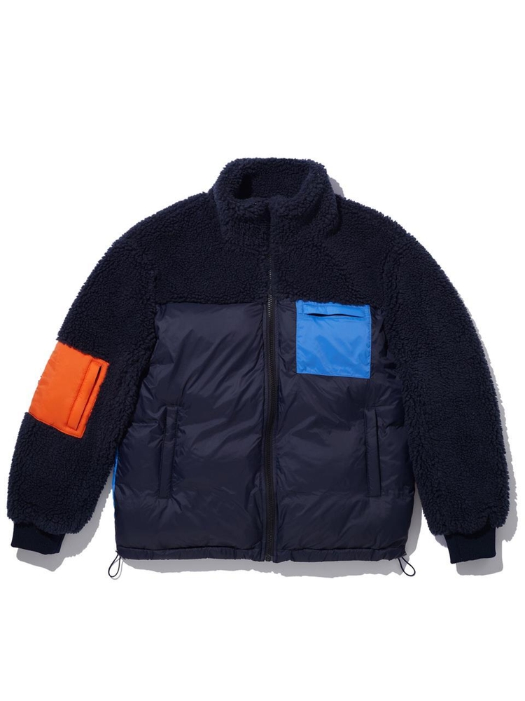 KULE 큘 THE KRISPIE FLEECE JACKET - NAVY