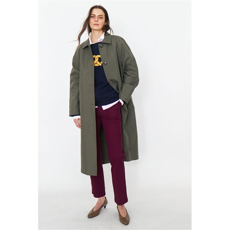 KULE 큘 THE ALBIE TRENCH COAT - OLIVE