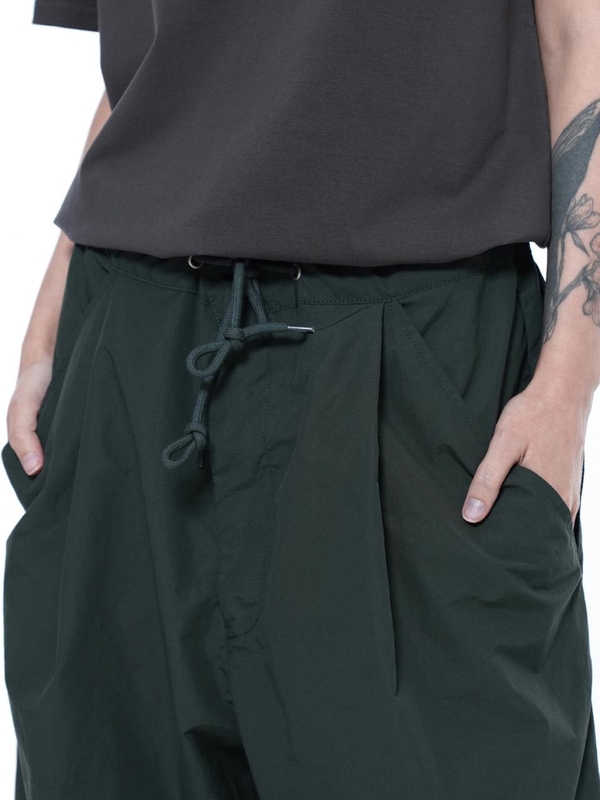 Pocket String Parachute Pants - Green