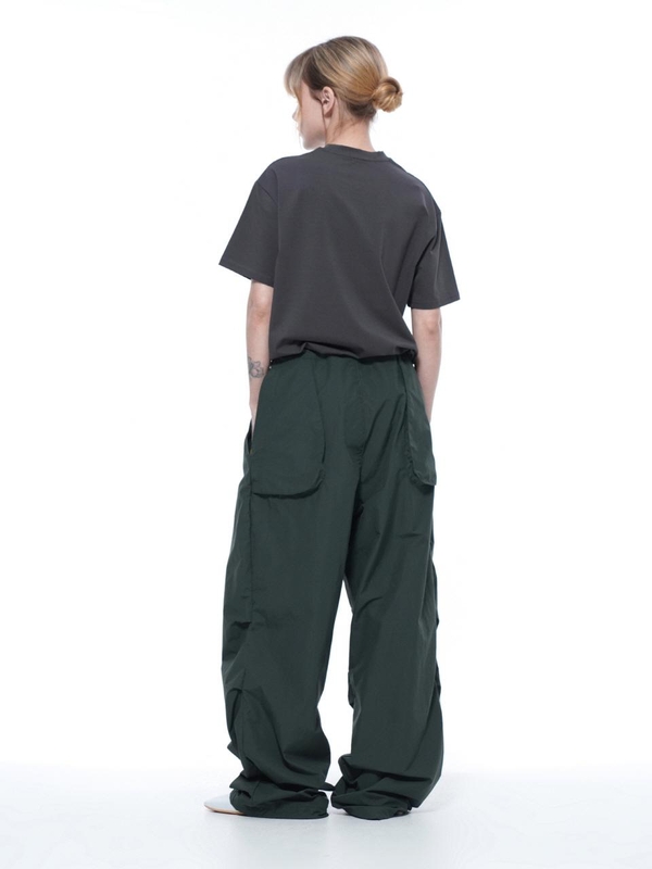 Pocket String Parachute Pants - Green