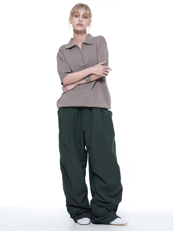 Pocket String Parachute Pants - Green