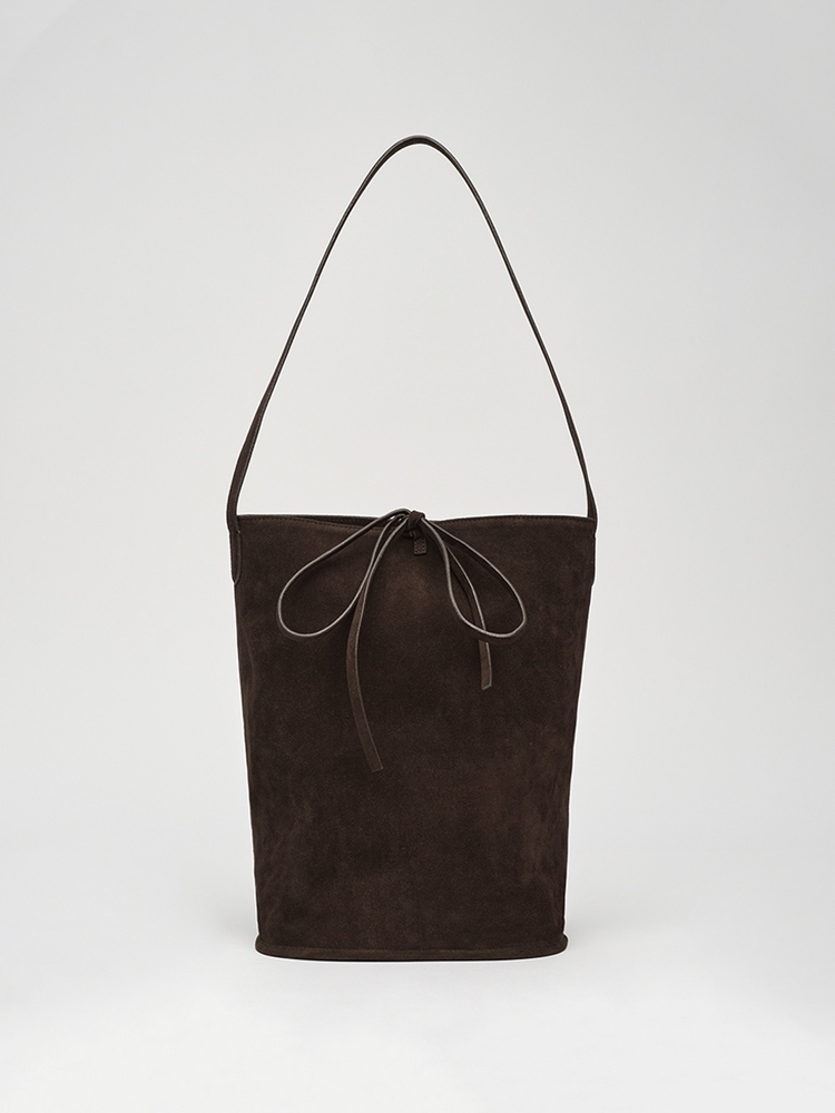 [2차리오더] Bucket bag Suede Brown