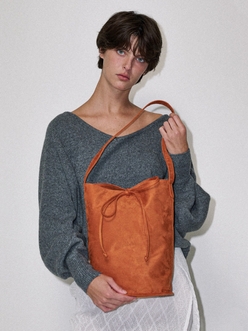 Bucket bag Suede Orange