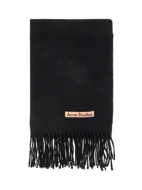 아크네 스튜디오 FW24 cashmere scarf for women CA0156 BLACK