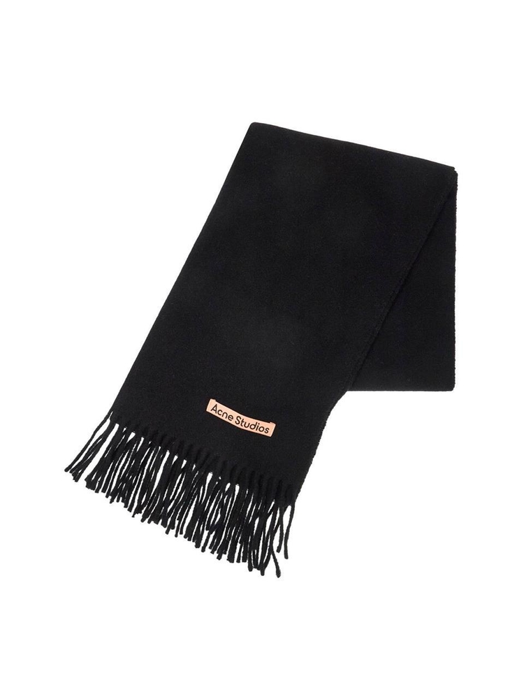 아크네 스튜디오 FW24 cashmere scarf for women CA0156 BLACK