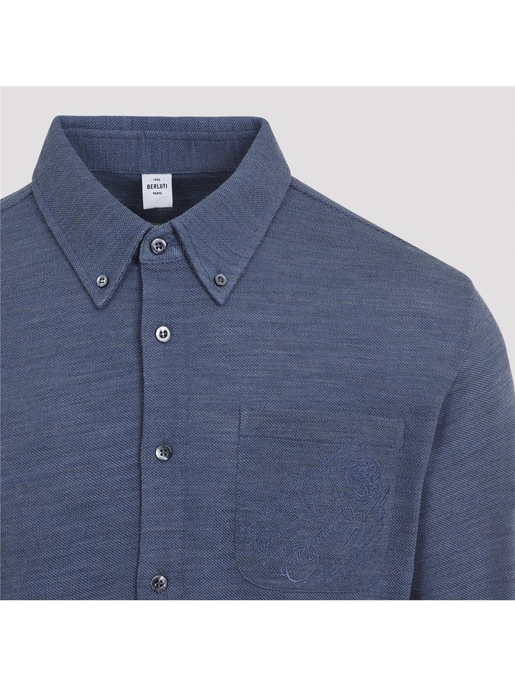 벨루티 FW24 Berluti Shirt R27JSL17.002 Blue