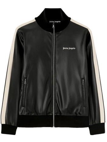 팜 엔젤스 FW24 LEATHER EFFECT TRACK JACKET PMBD058F24FAB002 Black