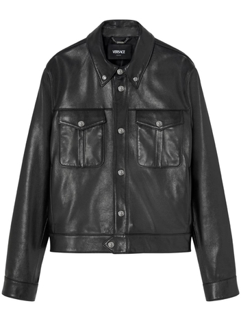 베르사체 FW24 BLOUSON LEATHER 1015729 1A00713 Black