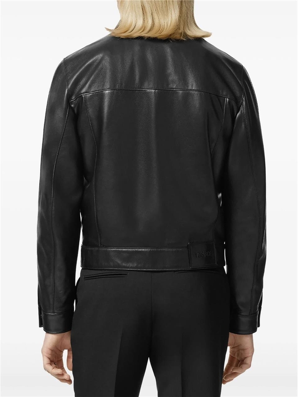 베르사체 FW24 BLOUSON LEATHER 1015729 1A00713 Black