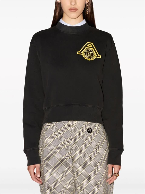 앰부쉬 SS24 SCHOLARSHIP CROPPED SWEATER BWBA001S24JER001 Black