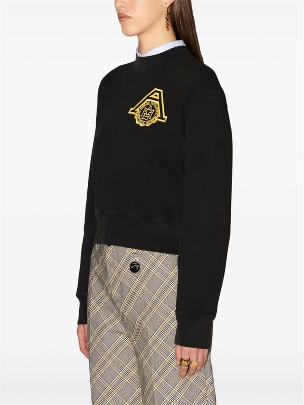 앰부쉬 SS24 SCHOLARSHIP CROPPED SWEATER BWBA001S24JER001 Black