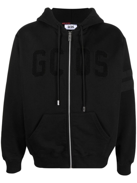 지씨디에스 FW23 LOGO ZIP UP HOODIE FW23M100198 Black