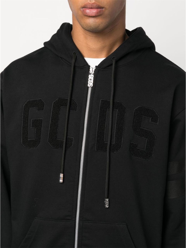 지씨디에스 FW23 LOGO ZIP UP HOODIE FW23M100198 Black