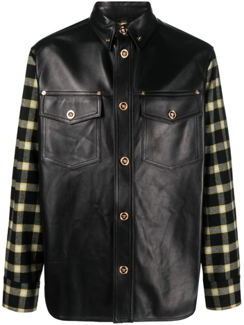 베르사체 FW23 BLOUSON LEATHER 1010263 1A07471 Black