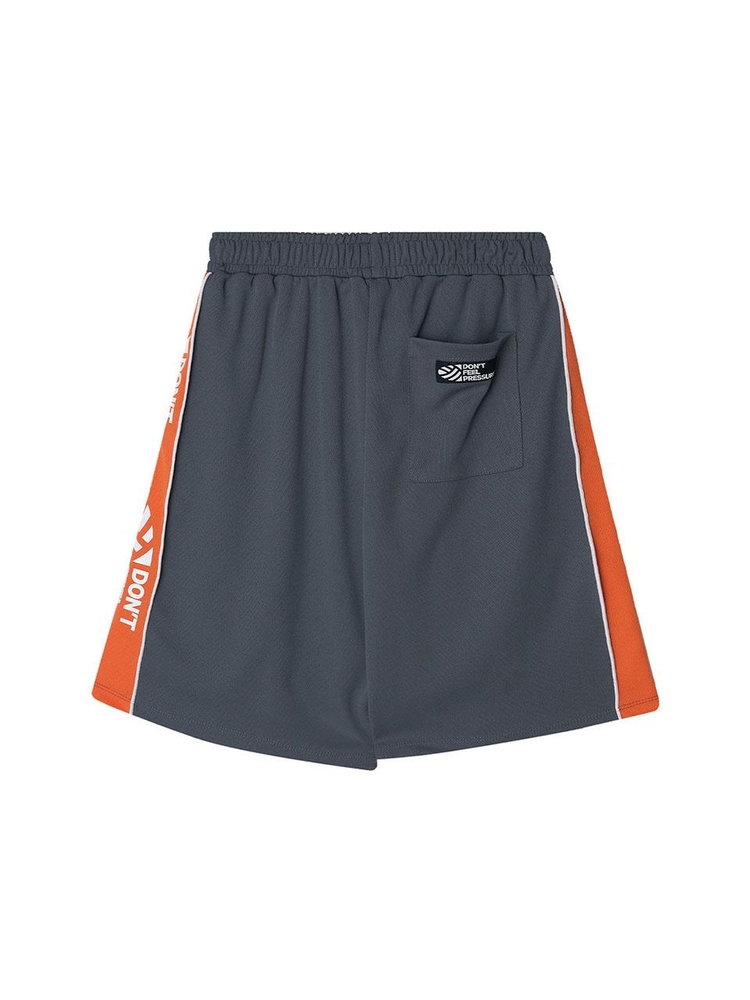 Side Slogan Mesh Basketball Shorts_Charcoal