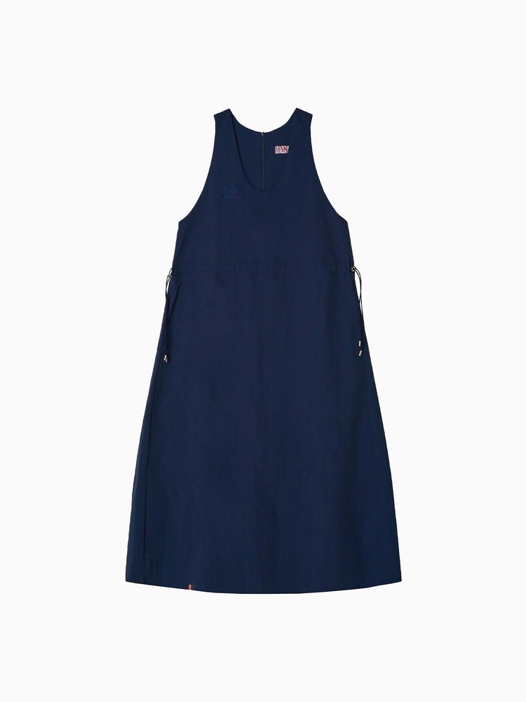 Nylon Layered Long One piece_Navy