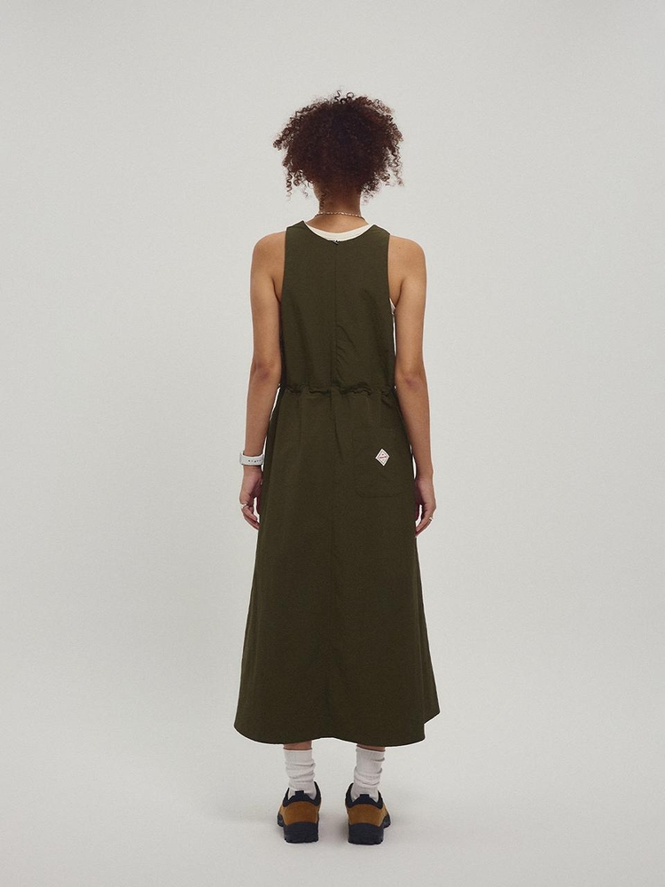 Nylon Layered Long One piece_Khaki