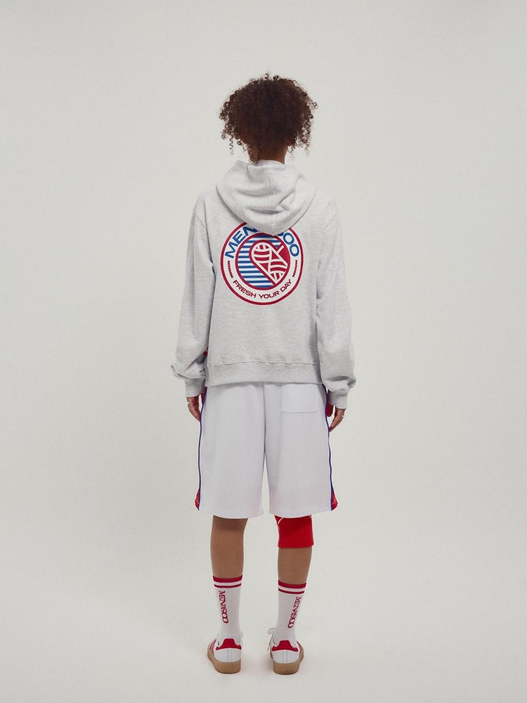 Menasoo Hearttrack Hoodie_White Melange