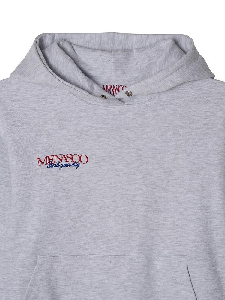 Menasoo Hearttrack Hoodie_White Melange