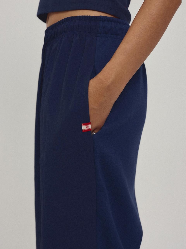 Back to Back Cotton Wide Pants_Navy