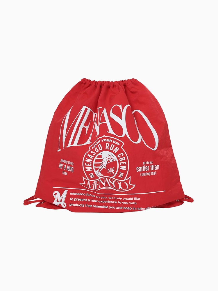 MENASOO NYLON STRING BACKPACK_RED