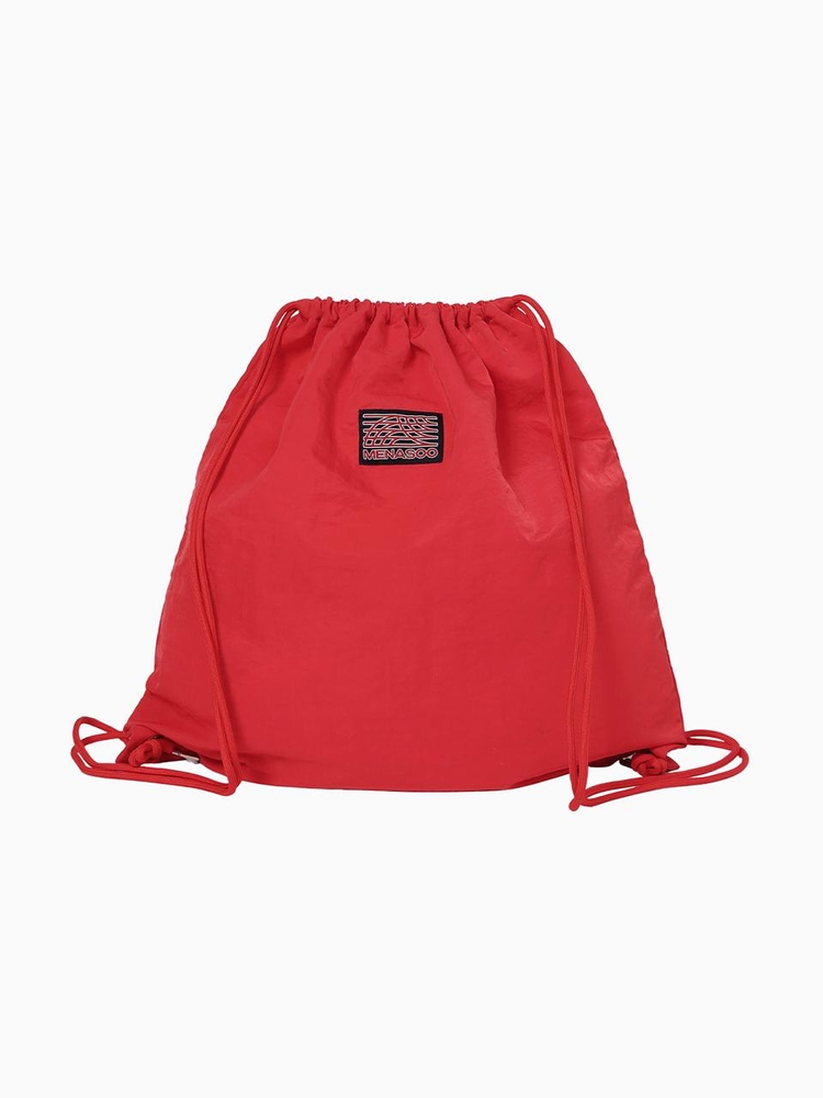 MENASOO NYLON STRING BACKPACK_RED