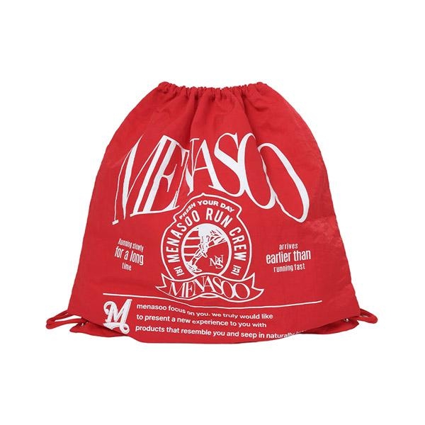 MENASOO NYLON STRING BACKPACK_RED