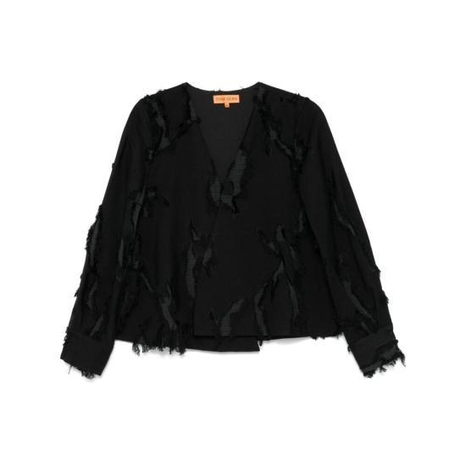 [해외배송] 24FW 스티네 고야 블라우스 SGT003 V NECK LON JETBK BLACK