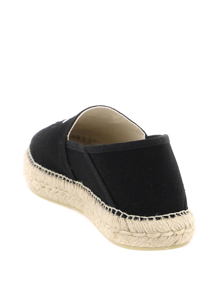 겐조 FW24 canvas espadrilles with logo embroidery FE55ES020F81 BLACK