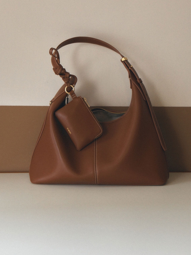  Veneta Hobo Bag Medium Tan Brown