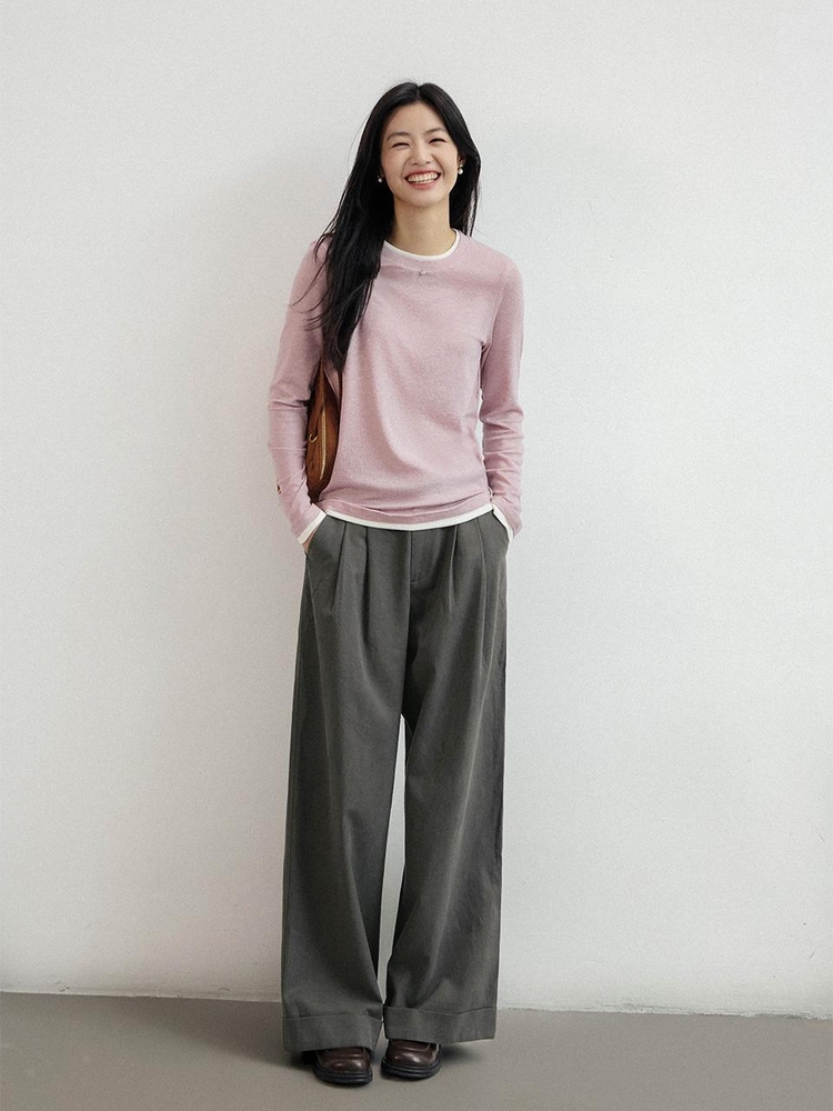 LS_Wide leg loose slacks_3color