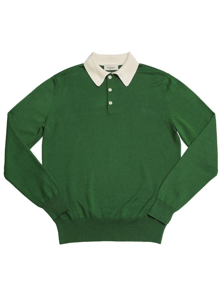 Combination Polo Knit (Green)