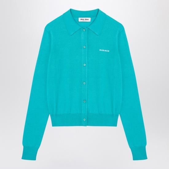 [해외배송] 24FW 미우미우 가디건 MMF919OOO15RN Light blue