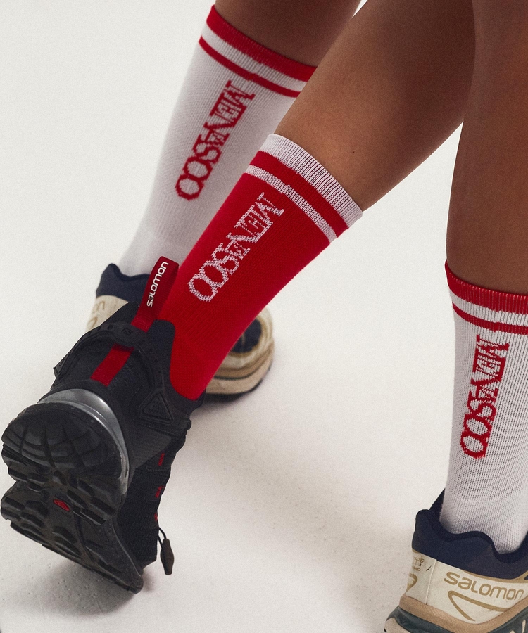 RUNNING CREW FLOGGER FIT SOCKS_LONG_RED