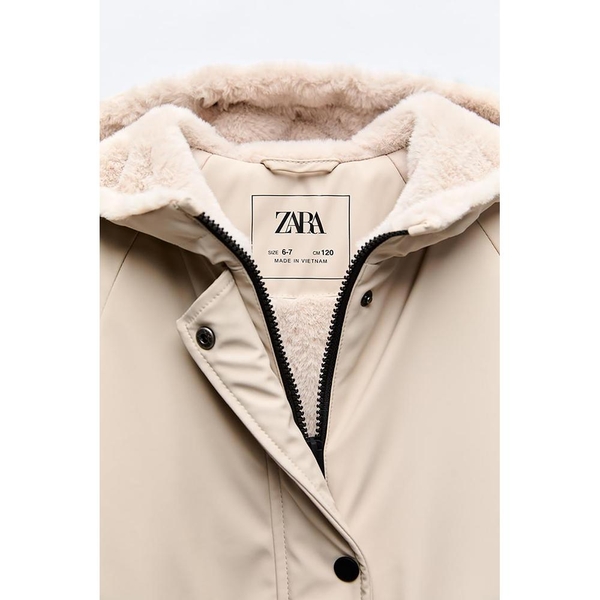 자라 ZARA 키즈 방수 코티드 털 자켓 코트