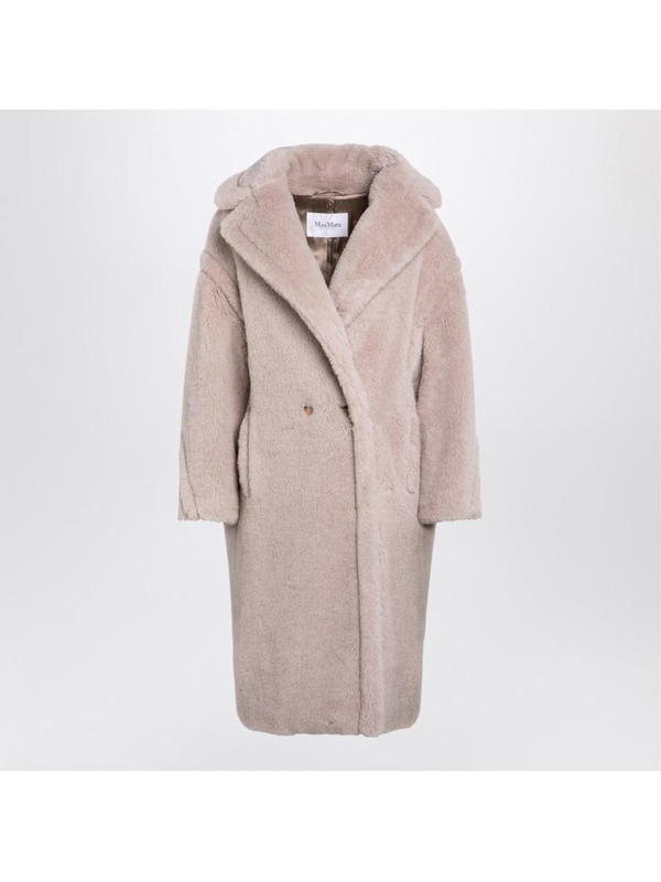 막스마라 FW24 Max Mara Teddy Bear Icon Coat in sand-coloured alpaca and wool TEDGIRLWO Blue