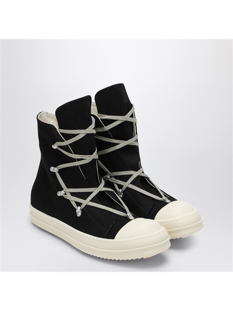 다크쉐도우 FW24 DRKSHDW Hexa Black/Pearl/Milk denim sneakers DU02D2805DO Black