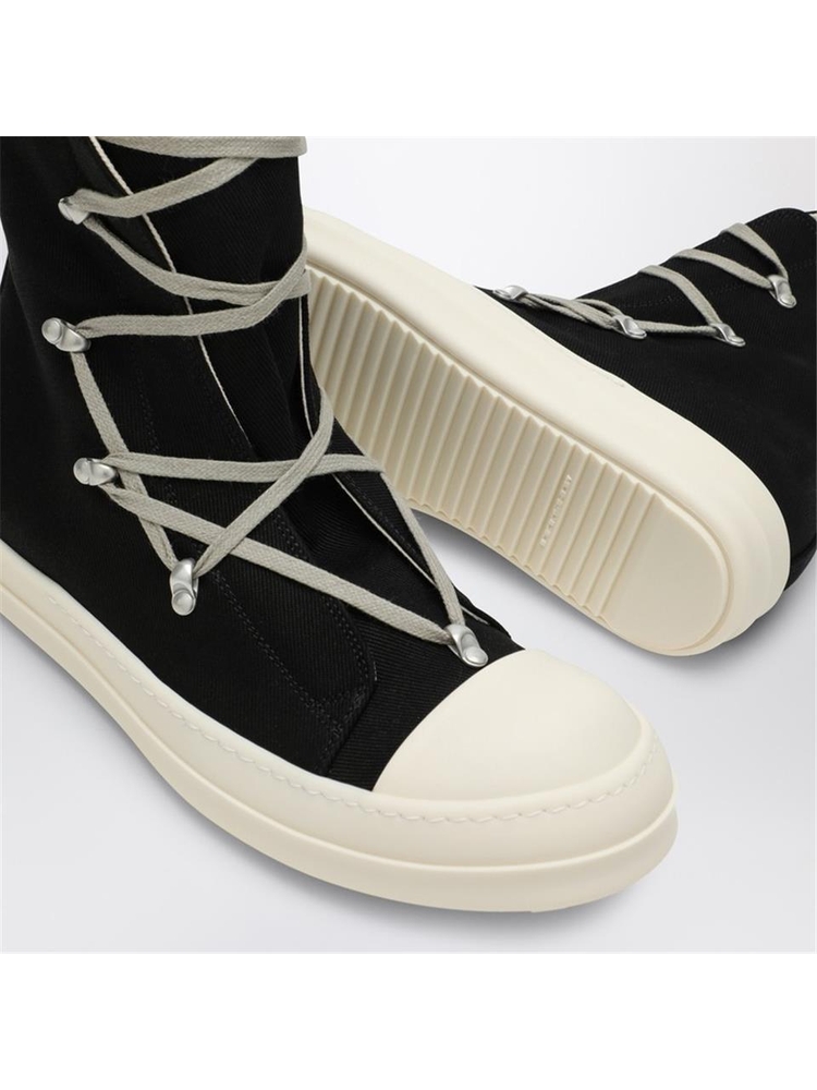 다크쉐도우 FW24 DRKSHDW Hexa Black/Pearl/Milk denim sneakers DU02D2805DO Black