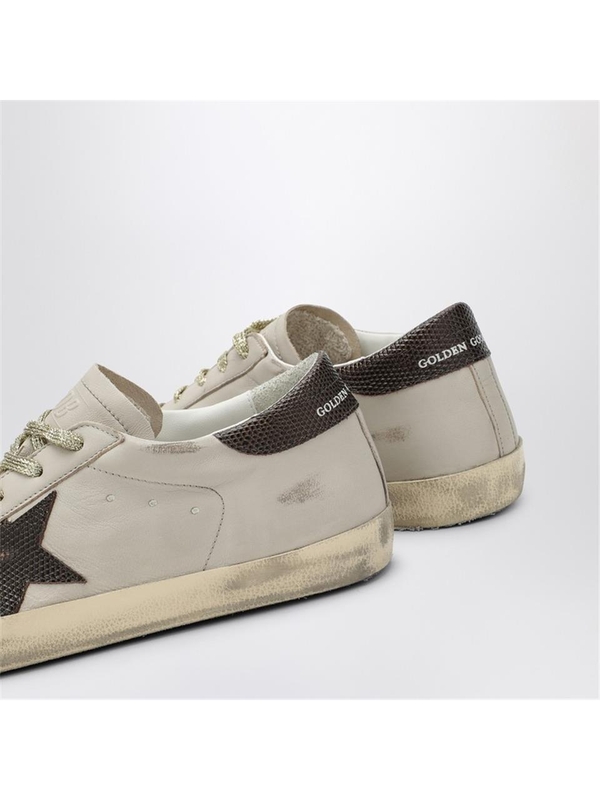 골든구스 FW24 Golden Goose Super-star grey/black plum sneakers GWF00101F006197 Multicolor