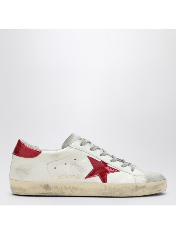 골든구스 FW24 Golden Goose Super-star white/red sneakers GWF00101F006116 White