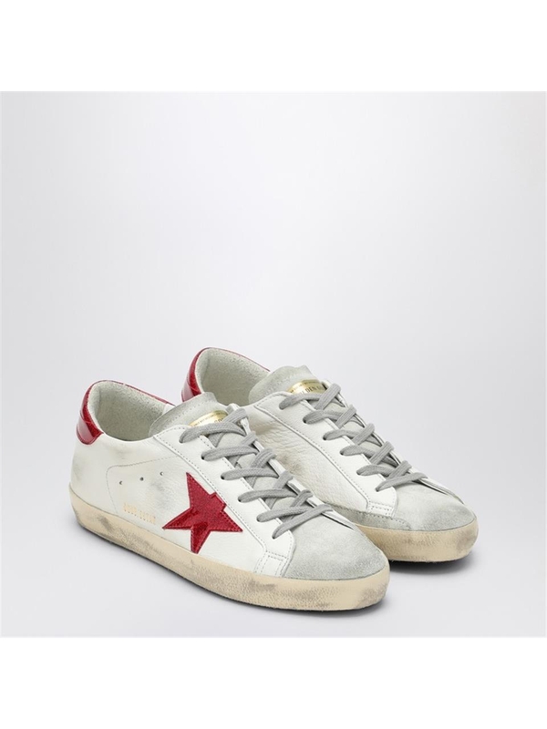 골든구스 FW24 Golden Goose Super-star white/red sneakers GWF00101F006116 White