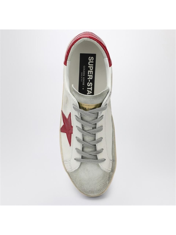 골든구스 FW24 Golden Goose Super-star white/red sneakers GWF00101F006116 White