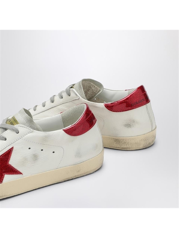 골든구스 FW24 Golden Goose Super-star white/red sneakers GWF00101F006116 White