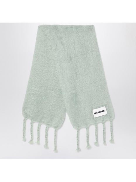 질샌더 FW24 Jil Sander Pale green mohair blend scarf J47TE0113J40041 Green