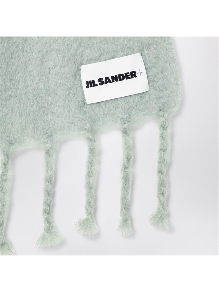 질샌더 FW24 Jil Sander Pale green mohair blend scarf J47TE0113J40041 Green