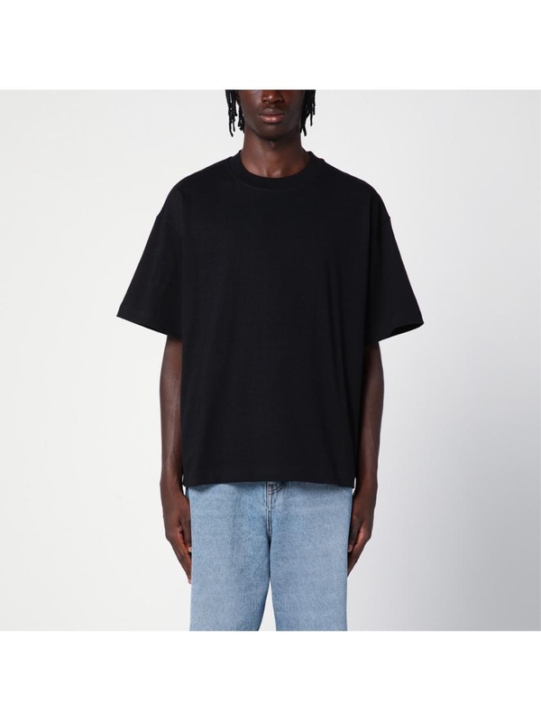 세퍼 FW24 Sefr Black cotton crew-neck T-shirt MFW24ATELIERCO Black