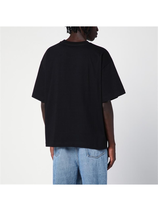 세퍼 FW24 Sefr Black cotton crew-neck T-shirt MFW24ATELIERCO Black